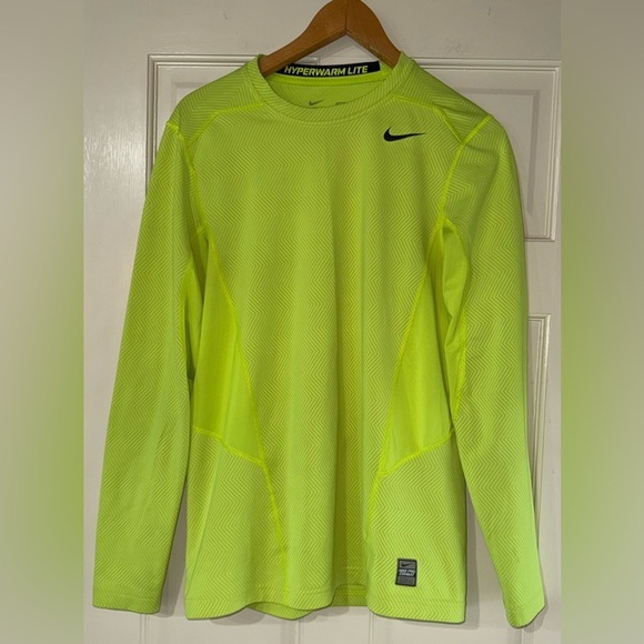 NIKE PRO Hyperwarm Combat Fleece Lined Compression Training Shirt Men’s Medium - Picture 1 of 4